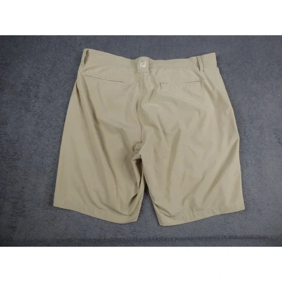 FootJoy Mens Performance Golf Shorts Khaki Tan Flat Front Stretch Size 36 FJ - Picture 8 of 9